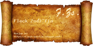 Fleck Zsófia névjegykártya